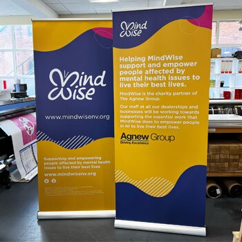 MBRU Custom printed pull up banners exhibition displays Wimbledon SW19. 2